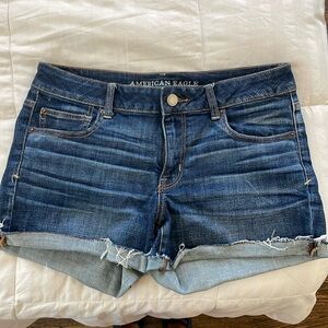 American eagle super stretch shortie Jean shorts. Size 12.